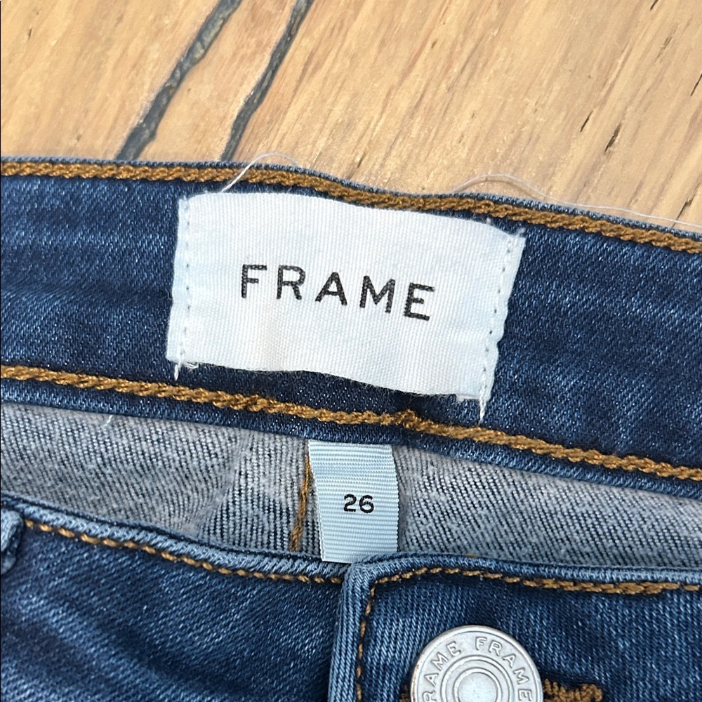 Frame Denim Dark Blue Le Crop Mini Boot - Picture 3 of 4